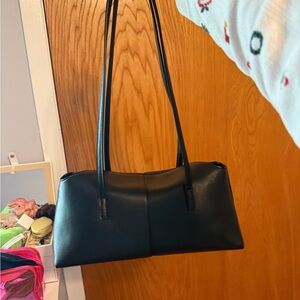 Viral Rachel Zoe Black Leather Shoulder Bag